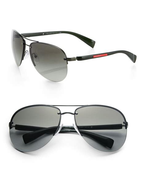 prada sport ps sunglasses|prada aviator sunglasses men's.